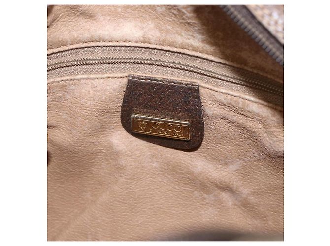 Bolso Sherry Line GG Supreme Web de GUCCI en PVC beige y dorado 00 156 0852 Auth ar13892 - vista 16