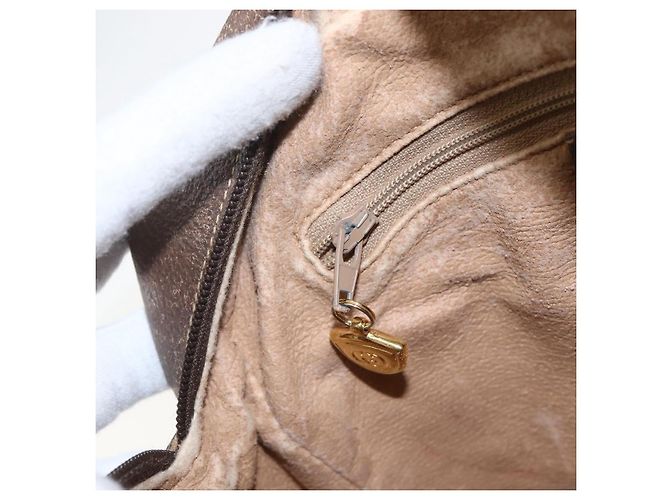 Bolso Sherry Line GG Supreme Web de GUCCI en PVC beige y dorado 00 156 0852 Auth ar13892 - vista 17