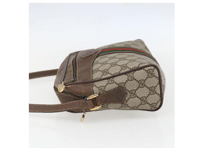 Bolso Sherry Line GG Supreme Web de GUCCI en PVC beige y dorado 00 156 0852 Auth ar13892 - vista 4