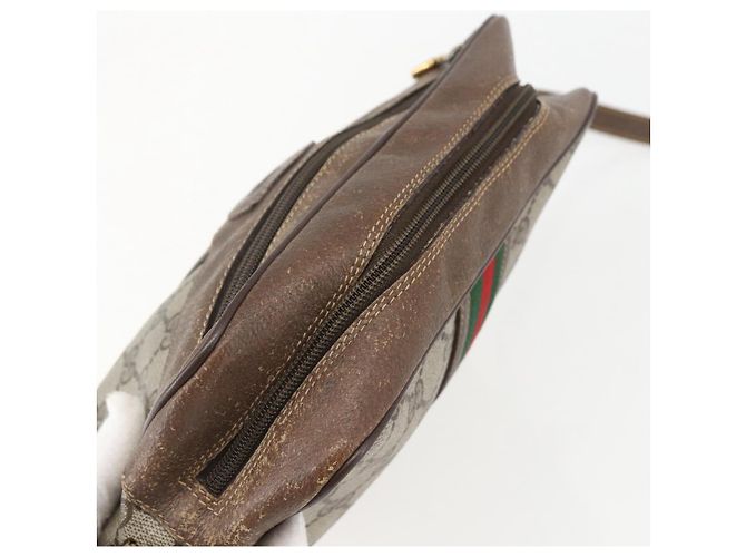 Bolso Sherry Line GG Supreme Web de GUCCI en PVC beige y dorado 00 156 0852 Auth ar13892 - vista 6
