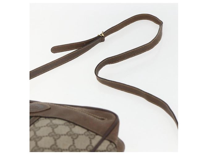 Bolso Sherry Line GG Supreme Web de GUCCI en PVC beige y dorado 00 156 0852 Auth ar13892 - vista 8