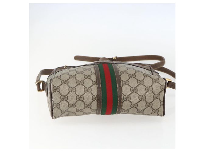 Bolso Sherry Line GG Supreme Web de GUCCI en PVC beige y dorado 00 156 0852 Auth ar13892 - vista 9