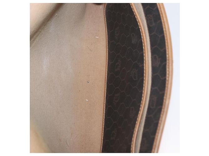 Borsa a spalla in tela a nido d'ape Christian Dior con catena in PVC nero e oro Auth bs32105 - vista 17