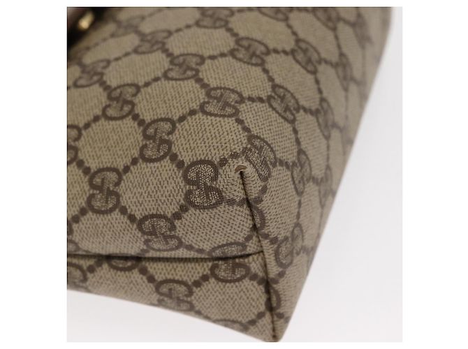 Gucci Borsa a Spalla GG Supreme PVC Beige Oro 007 115 6087 Auth ka1027 D'oro - vista 10
