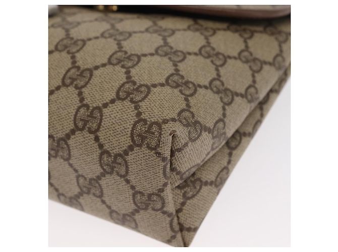 Gucci Borsa a Spalla GG Supreme PVC Beige Oro 007 115 6087 Auth ka1027 D'oro - vista 11