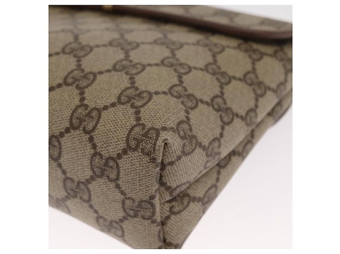 Gucci Borsa a Spalla GG Supreme PVC Beige Oro 007 115 6087 Auth ka1027 D'oro - vista 13