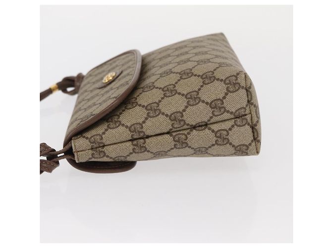 Gucci Borsa a Spalla GG Supreme PVC Beige Oro 007 115 6087 Auth ka1027 D'oro - vista 5