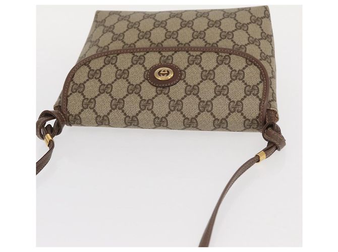 Gucci Borsa a Spalla GG Supreme PVC Beige Oro 007 115 6087 Auth ka1027 D'oro - vista 6