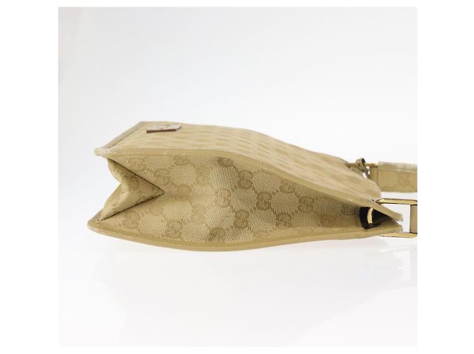 Borsa a Spalla GG Canvas Gucci Beige Oro 91762 Auth 156122 D'oro - vista 4