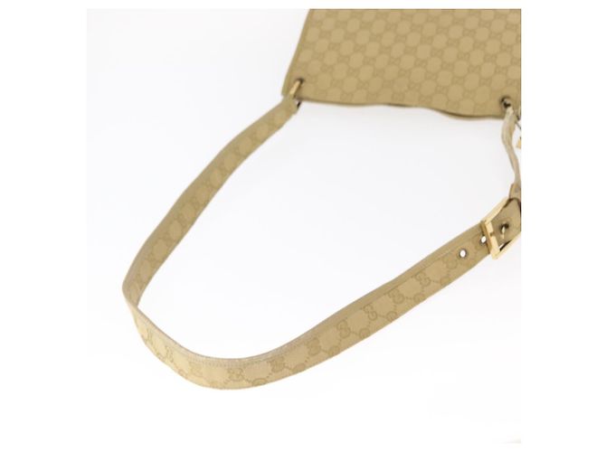 Borsa a Spalla GG Canvas Gucci Beige Oro 91762 Auth 156122 D'oro - vista 8