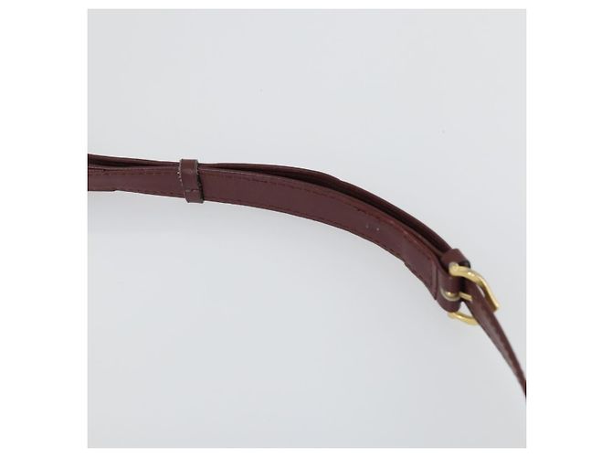 CARTIER Borsa a Spalla Must Line Pelle 2 Set Bordeaux Oro Auth mr1722 D'oro Bordò - vista 14