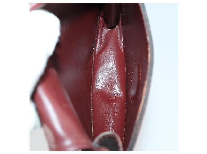 CARTIER Borsa a Spalla Must Line Pelle 2 Set Bordeaux Oro Auth mr1722 D'oro Bordò - vista 17
