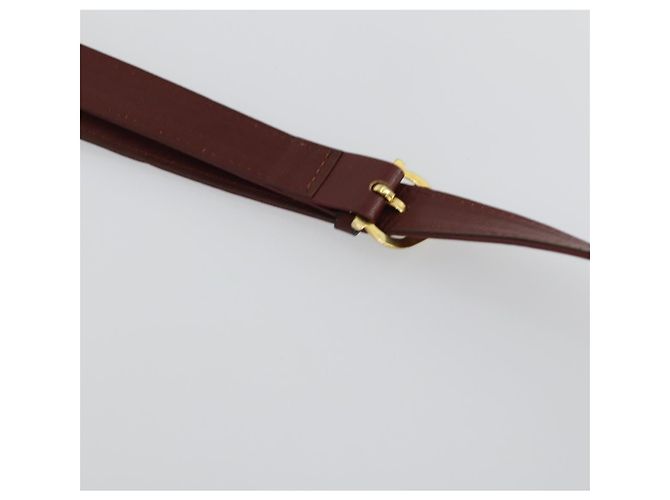 CARTIER Borsa a Spalla Must Line Pelle 2 Set Bordeaux Oro Auth mr1722 D'oro Bordò - vista 6