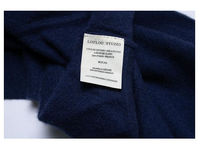 Autre Marque Loulou studio, verkürzter Kaschmirpullover Blau - Ansicht 6