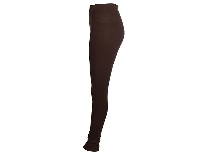 Autre Marque Eterne, Legging com perna canelada em marrom - vista 2
