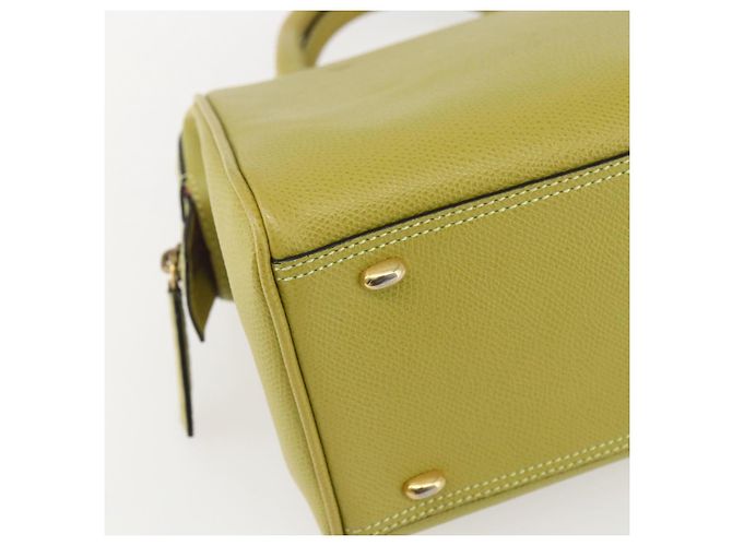 Céline Borsa a mano CELINE in pelle giallo oro Auth 158409 D'oro - vista 14