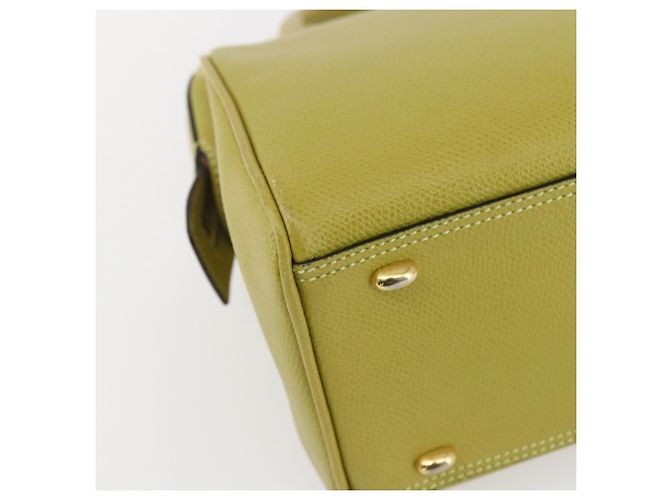 Céline Borsa a mano CELINE in pelle giallo oro Auth 158409 D'oro - vista 16