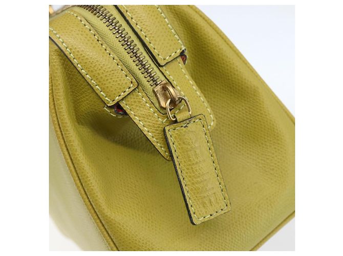 Céline Borsa a mano CELINE in pelle giallo oro Auth 158409 D'oro - vista 17