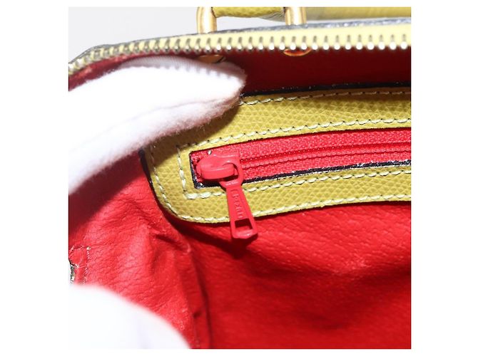 Céline Borsa a mano CELINE in pelle giallo oro Auth 158409 D'oro - vista 19
