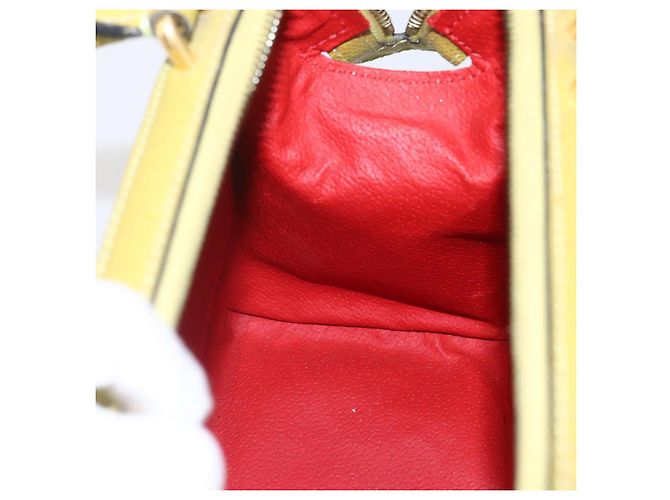 Céline Borsa a mano CELINE in pelle giallo oro Auth 158409 D'oro - vista 21