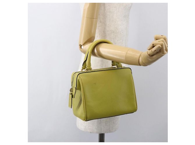 Céline Borsa a mano CELINE in pelle giallo oro Auth 158409 D'oro - vista 22