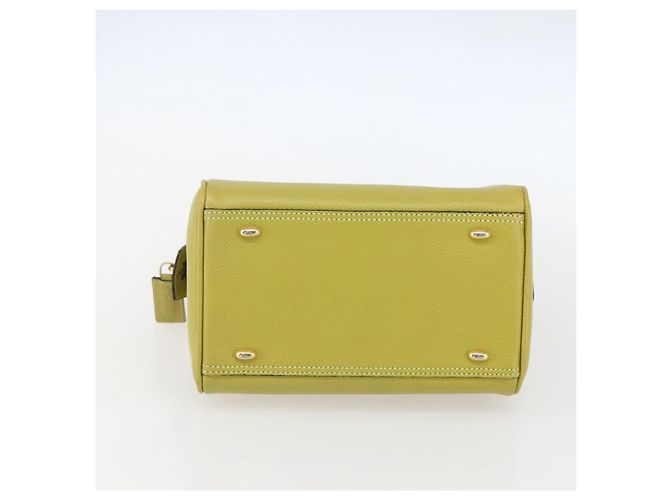 Céline Borsa a mano CELINE in pelle giallo oro Auth 158409 D'oro - vista 5