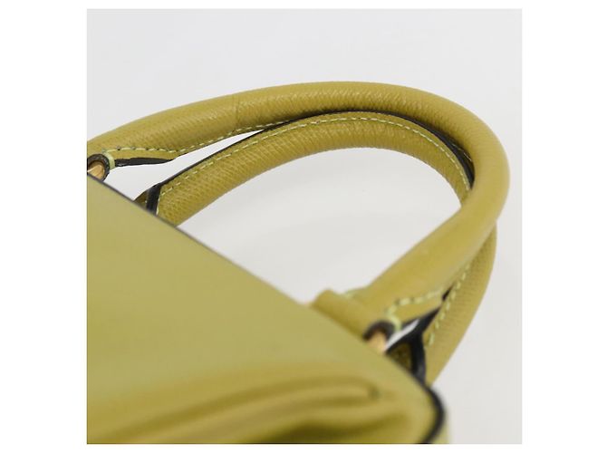 Céline Borsa a mano CELINE in pelle giallo oro Auth 158409 D'oro - vista 8