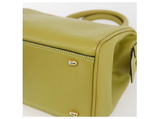 Céline Borsa a mano CELINE in pelle giallo oro Auth 158409 D'oro - vista 9