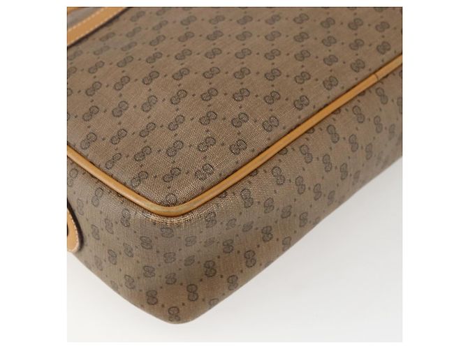 Gucci Borsa a spalla Micro GG Supreme in PVC Beige Oro Auth 158407 D'oro - vista 13