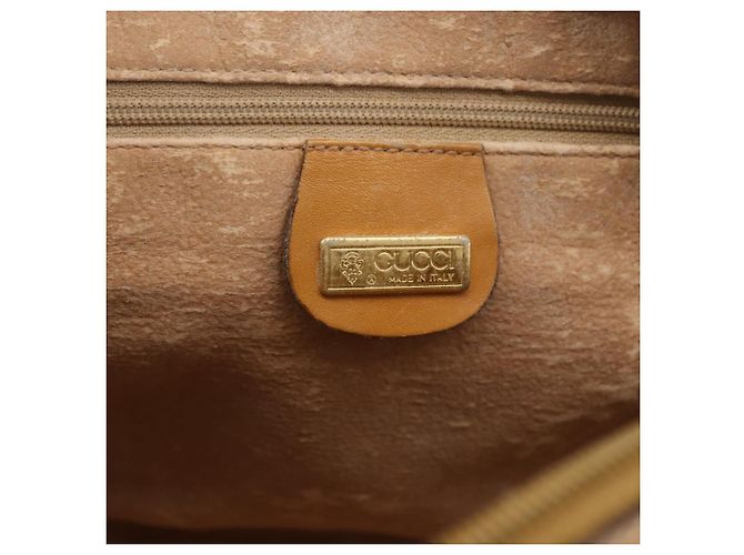 Gucci Borsa a spalla Micro GG Supreme in PVC Beige Oro Auth 158407 D'oro - vista 15