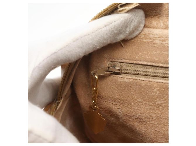 Gucci Borsa a spalla Micro GG Supreme in PVC Beige Oro Auth 158407 D'oro - vista 16
