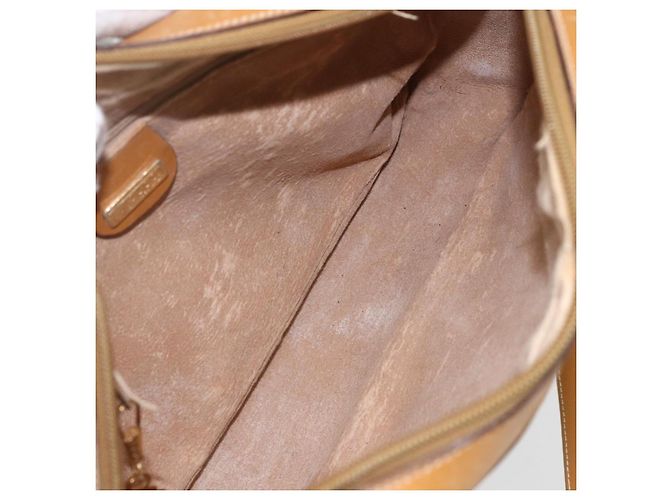 Gucci Borsa a spalla Micro GG Supreme in PVC Beige Oro Auth 158407 D'oro - vista 17