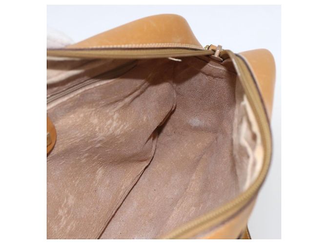 Gucci Borsa a spalla Micro GG Supreme in PVC Beige Oro Auth 158407 D'oro - vista 18