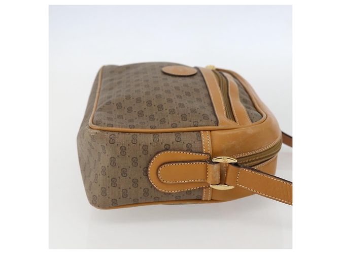 Gucci Borsa a spalla Micro GG Supreme in PVC Beige Oro Auth 158407 D'oro - vista 5