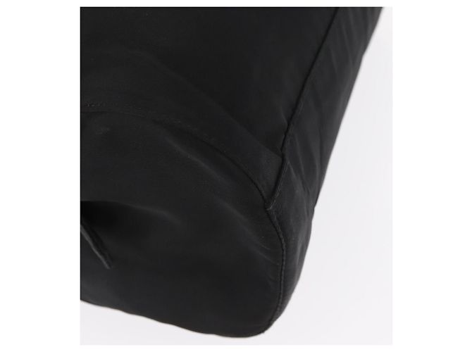 PRADA Borsa a mano in nylon nero argento Auth ka1143 - vista 15
