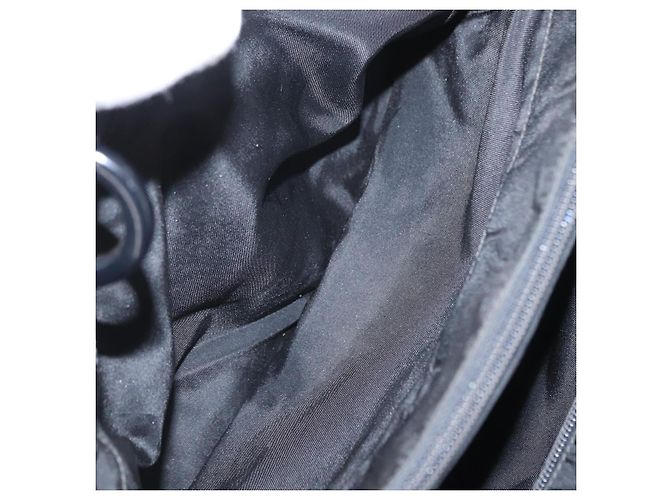 PRADA Borsa a mano in nylon nero argento Auth ka1143 - vista 20