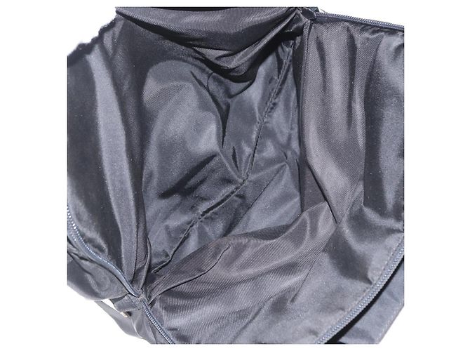 PRADA Borsa a mano in nylon nero argento Auth ka1143 - vista 25
