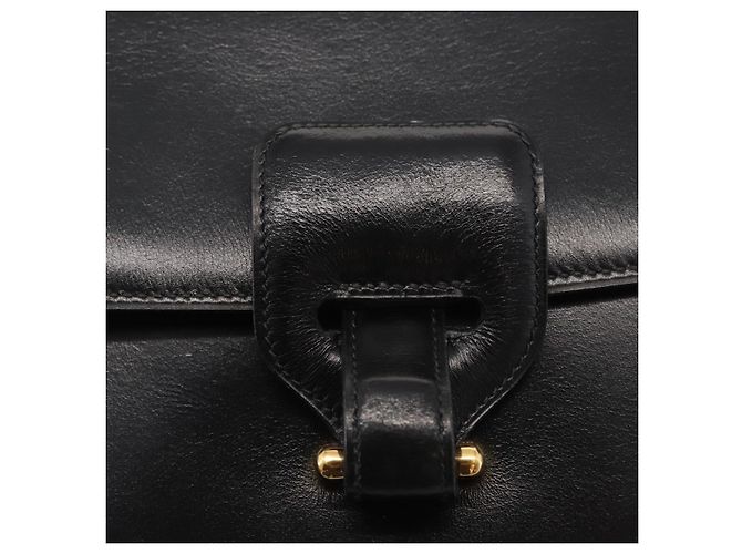 Hermès HERMES Borsa a Spalla Dolly Pelle Nera Oro Auth fm4990 Nero D'oro - vista 14
