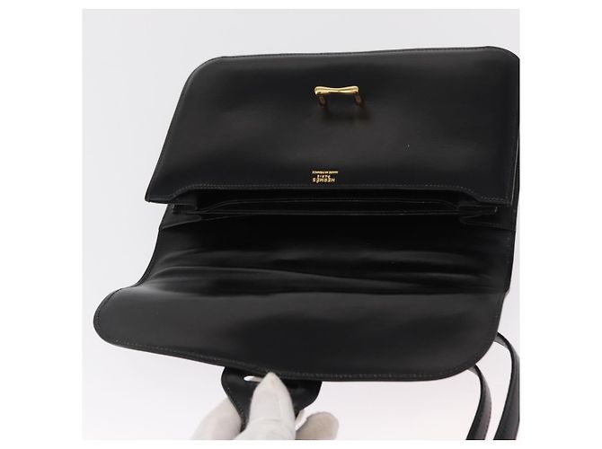Hermès HERMES Borsa a Spalla Dolly Pelle Nera Oro Auth fm4990 Nero D'oro - vista 15