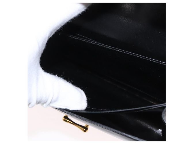 Hermès HERMES Borsa a Spalla Dolly Pelle Nera Oro Auth fm4990 Nero D'oro - vista 20