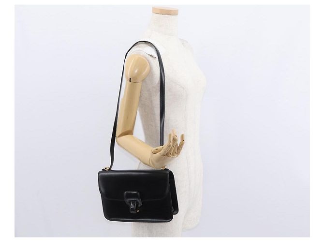Hermès HERMES Borsa a Spalla Dolly Pelle Nera Oro Auth fm4990 Nero D'oro - vista 22