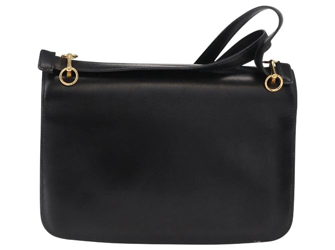 Hermès HERMES Borsa a Spalla Dolly Pelle Nera Oro Auth fm4990 Nero D'oro - vista 3