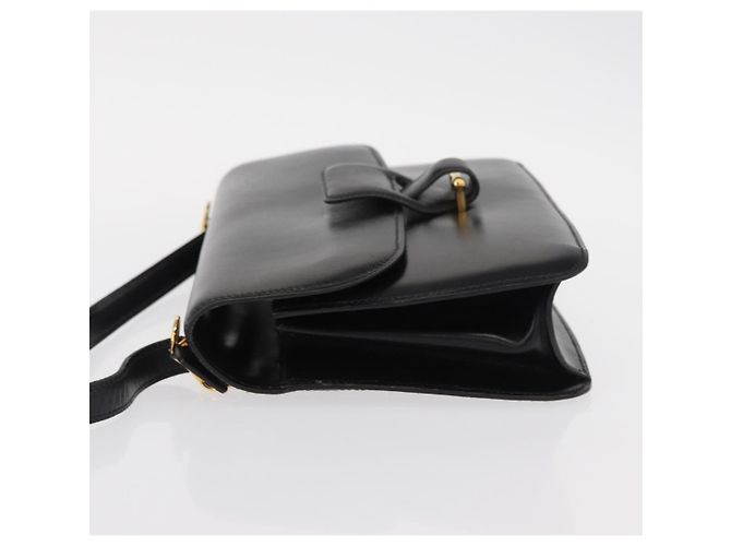 Hermès HERMES Borsa a Spalla Dolly Pelle Nera Oro Auth fm4990 Nero D'oro - vista 5