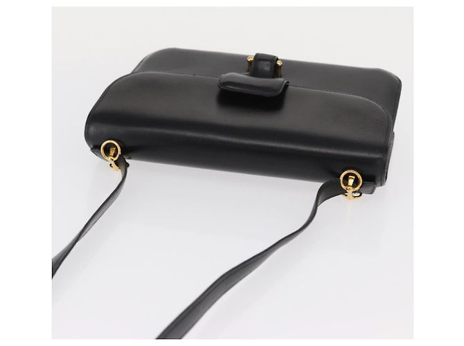 Hermès HERMES Borsa a Spalla Dolly Pelle Nera Oro Auth fm4990 Nero D'oro - vista 6