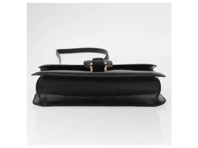 Hermès HERMES Borsa a Spalla Dolly Pelle Nera Oro Auth fm4990 Nero D'oro - vista 9