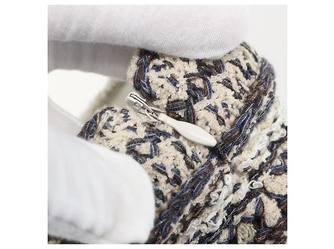 CHANEL Completo Tweed Multicolore Senza Collo CC Auth 159499SAM - vista 20