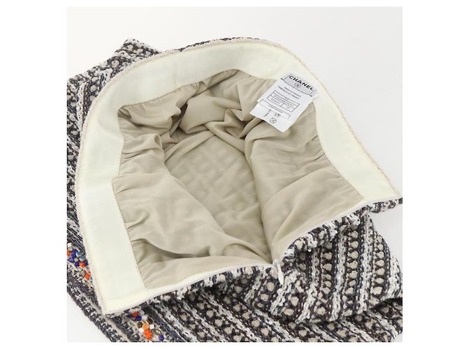 CHANEL Completo Tweed Multicolore Senza Collo CC Auth 159499SAM - vista 24