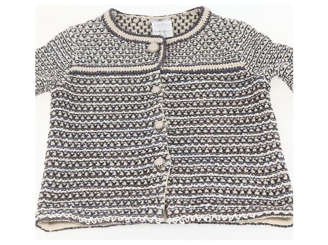 CHANEL Completo Tweed Multicolore Senza Collo CC Auth 159499SAM - vista 5