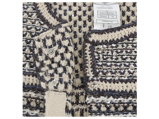 CHANEL Completo Tweed Multicolore Senza Collo CC Auth 159499SAM - vista 6