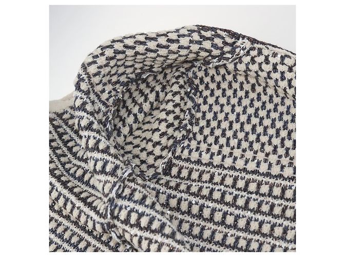 CHANEL Completo Tweed Multicolore Senza Collo CC Auth 159499SAM - vista 9